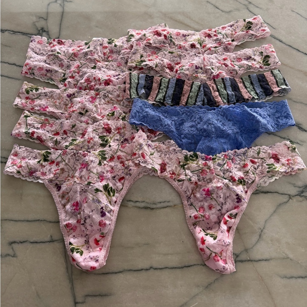 10 Pk Hanky Panky PR4811 Womens Printed Signature Lace  Thong,  One Size B005